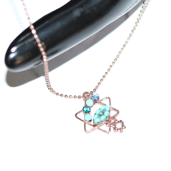 Rose Gold Star of David Necklace - Picture 2 of 2